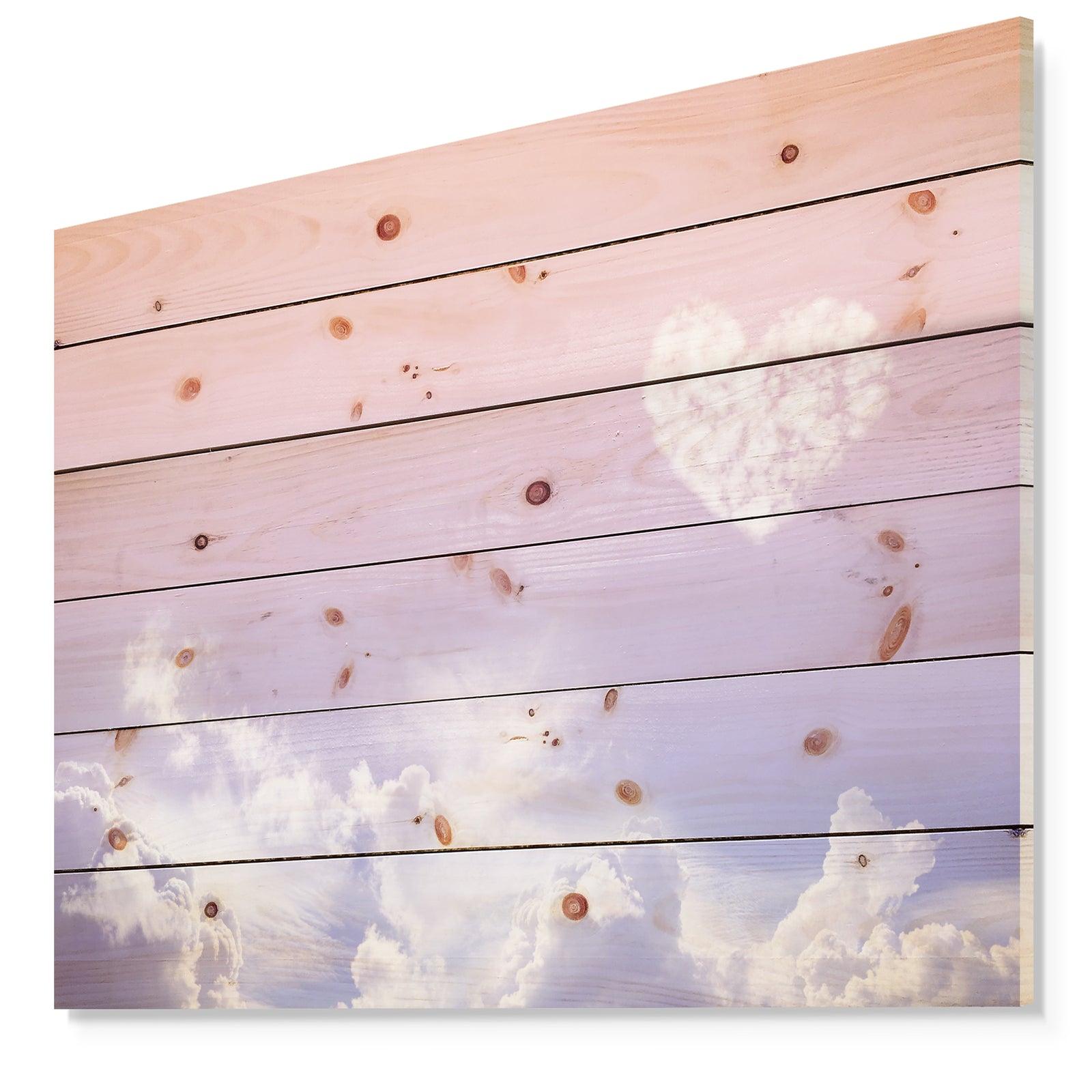 Love is in the Air - Digital Print on Natural Pine Wood