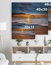 Sunrise light shining from Blue Sky - Landscapes Sea & Shore Print on Natural Pine Wood