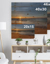 West Cost Sunset Over the Sea - Landscapes Sea & Shore Print on Natural Pine Wood