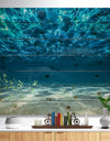 Ocean Bottom Beneath the Surface - Sea & Shore Print on Natural Pine Wood