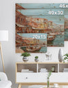 Two Fishing Boat in Village View - Sea & Shore Painting Print on Natural Pine Wood