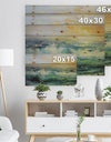 Small Wave in Sea Sunset - Contemporary Sea & Shore Painting Print on Natural Pine Wood