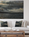 Morning Coastline - Sea & Shore Print on Natural Pine Wood