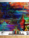 Boat with Wood Dragon - Sea & Shore Painting Print on Natural Pine Wood