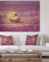 Rabbit catches stars in the sea - Sea & Shore Painting Print on Natural Pine Wood