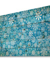 Light Blue Snow Crystal Pattern - Print on Natural Pine Wood