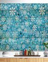 Light Blue Snow Crystal Pattern - Print on Natural Pine Wood