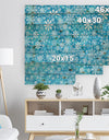 Light Blue Snow Crystal Pattern - Print on Natural Pine Wood