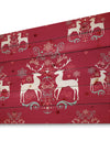 Lovely Reindeer Christmas Pattern with Crystal Flakes - Print on Natural Pine Wood