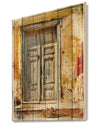 Old Traditional Greek Doors - Vintage Print on Natural Pine Wood