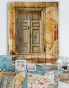 Old Traditional Greek Doors - Vintage Print on Natural Pine Wood