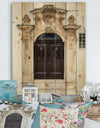 Old door Bari Italy - Vintage Print on Natural Pine Wood