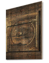 Detail of Old Wooden Door - Vintage Print on Natural Pine Wood