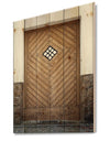 Ancient Woor With Diamond Window - Vintage Print on Natural Pine Wood