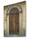 Vintage Door in Sicily - Vintage Print on Natural Pine Wood