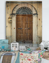 Vintage Door in Sicily - Vintage Print on Natural Pine Wood