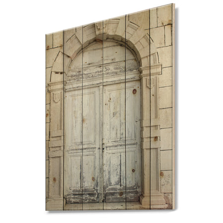 Vintage Italian Door - Vintage Print on Natural Pine Wood