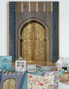 Morroco Palace Golden Doors - Vintage Print on Natural Pine Wood