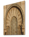 Morocco Mosque Door - Vintage Print on Natural Pine Wood