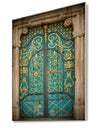 Old-European Door Vintage - Vintage Print on Natural Pine Wood