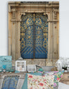 Lavish Old-European Door Vintage - Vintage Print on Natural Pine Wood