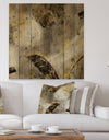 Glam Gold Desert Neutral - Modern & Contemporary Print on Natural Pine Wood