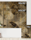 Glam Gold Desert Neutral - Modern & Contemporary Print on Natural Pine Wood