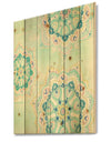 Watercolor mandalas IV - Floral & Botanical Print on Natural Pine Wood