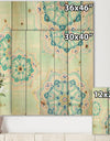 Watercolor mandalas IV - Floral & Botanical Print on Natural Pine Wood