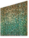 Blocked Abstract - Nautical & Coastal Print on Natural Pine Wood