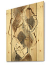 Gold Glam Squares III - Modern & Contemporary Print on Natural Pine Wood