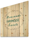 Farmhouse Florals VIII - Farmhouse Print on Natural Pine Wood