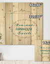 Farmhouse Florals VIII - Farmhouse Print on Natural Pine Wood