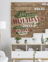 Happy Holidays Christmas Wish on Burlap - Print on Natural Pine Wood