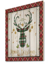 Christmas Wish composition on Plaid - Print on Natural Pine Wood