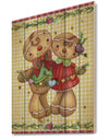 Christmas Gingerbread Love - Print on Natural Pine Wood