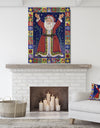 Happy Santa Claus Christmas Wish - Print on Natural Pine Wood