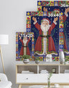 Happy Santa Claus Christmas Wish - Print on Natural Pine Wood