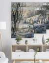 Christmas evening Winter Frolic - Print on Natural Pine Wood