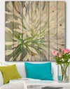 Flower Cleome Splash II - Traditional Floral Print on Natural Pine Wood