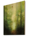 Into the Clearing Forest - Traditional Landscape Print on Natural Pine Wood