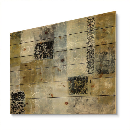 Multicolor Twin City - Glam Print on Natural Pine Wood