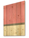 Geometric Neapolitan II - Shabby Chic Print on Natural Pine Wood