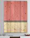 Geometric Neapolitan II - Shabby Chic Print on Natural Pine Wood