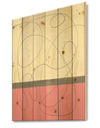 GeometricNeapolitan I - Shabby Chic Print on Natural Pine Wood