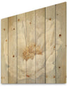 White Serene Peony - Cottage Print on Natural Pine Wood