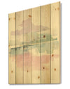 Pink Lifting Fog - Shabby Chic Print on Natural Pine Wood