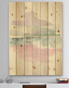 Pink Lifting Fog - Shabby Chic Print on Natural Pine Wood