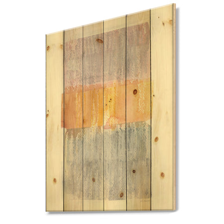 Modern Abstract Drive - Cottage Print on Natural Pine Wood