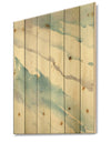 Modern Abstract Drift - Cottage Print on Natural Pine Wood